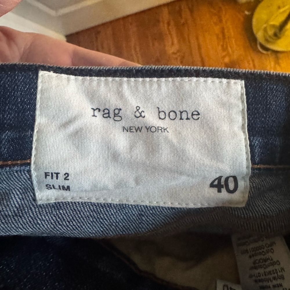 Rag & Bone Men's Dark Blue Jeans - Picture 5 of 5